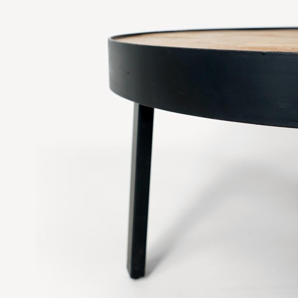 Industrieller runder Couchtisch - Simply