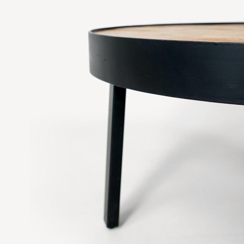 Industrieller runder Couchtisch - Simply