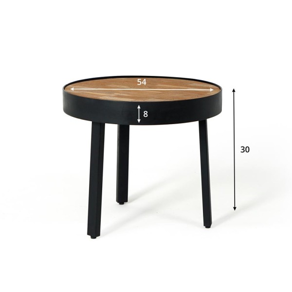 Industrieller runder Couchtisch - Simply