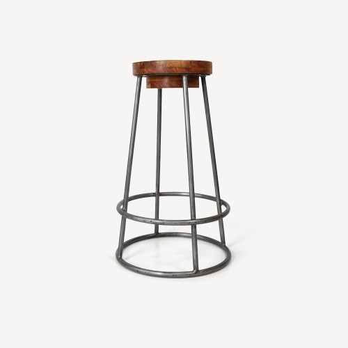 Skandinavischer Hocker aus Holz und Metall - Scandus