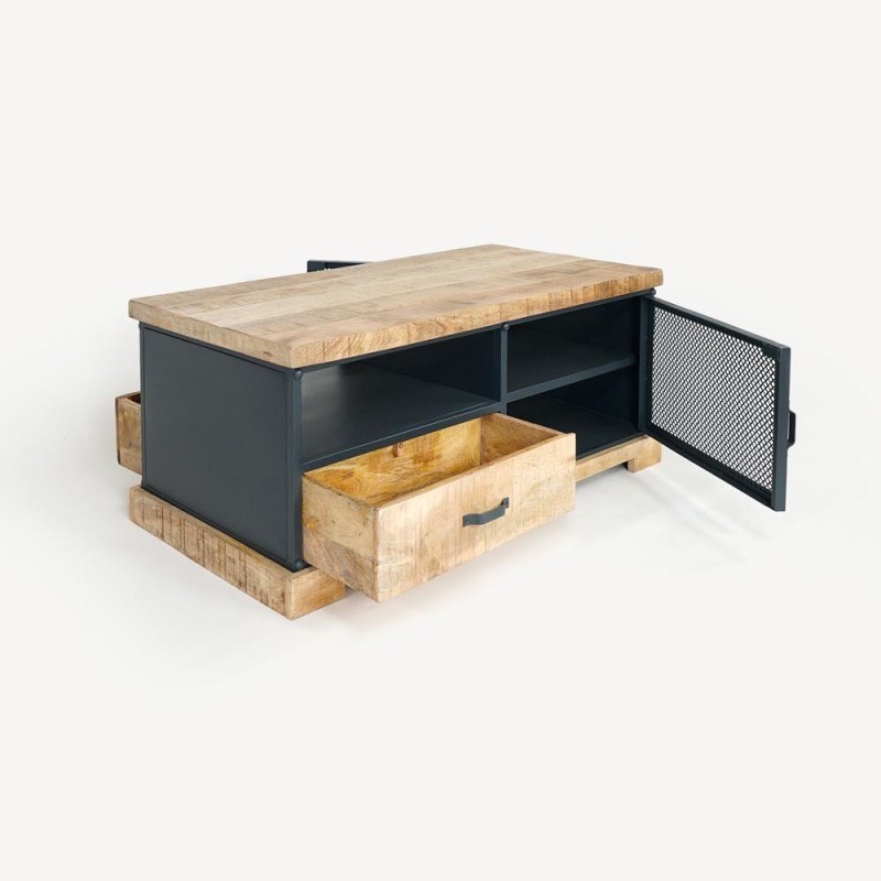 Wohnzimmertisch aus Holz und Metall - Cambridge