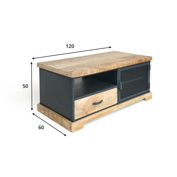 Wohnzimmertisch aus Holz und Metall - Cambridge