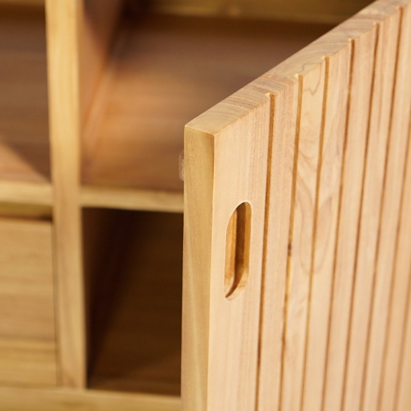 Badezimmermöbel aus massivem Teakholz 120 cm - Neha