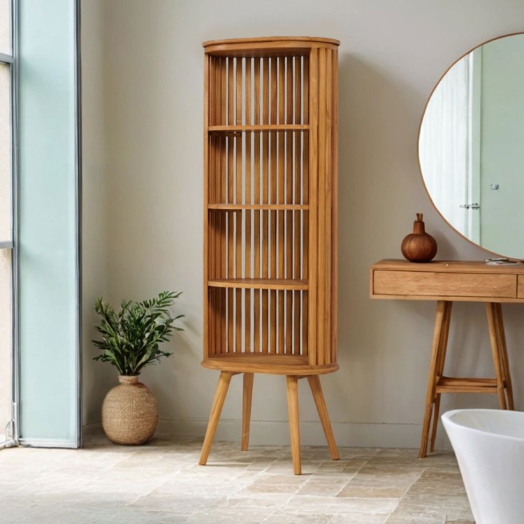 Badezimmersäule aus massivem Teakholz - Keya