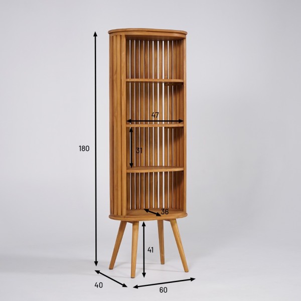 Badezimmersäule aus massivem Teakholz - Keya