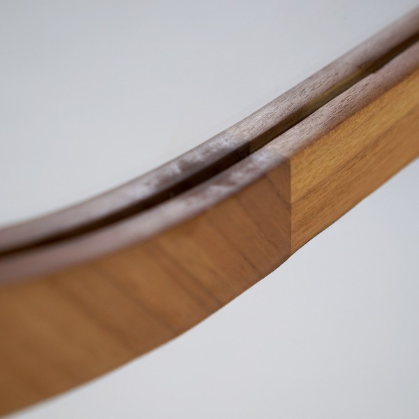 Spiegel 120 cm mit abgerundeten Kanten und Teakholzrahmen - Keya