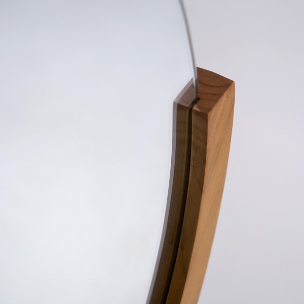 Spiegel 120 cm mit abgerundeten Kanten und Teakholzrahmen - Keya