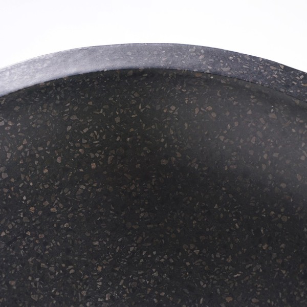 Konisches Waschbecken aus schwarzem Terrazzo 45 cm x 45 cm - Mohini