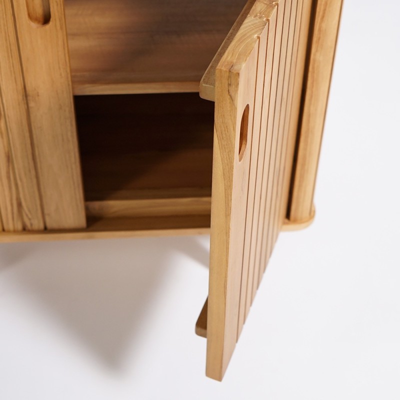 Waschtischunterschrank aus massivem Teakholz 80 cm - Neha