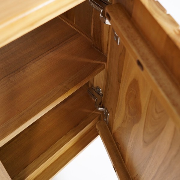 Waschtischunterschrank aus massivem Teakholz 80 cm - Neha