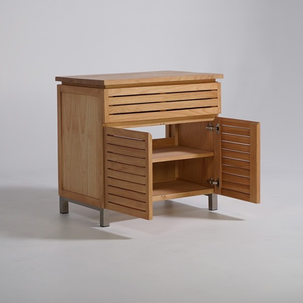 Waschtischunterschrank aus Massivholz 80 cm - Reva