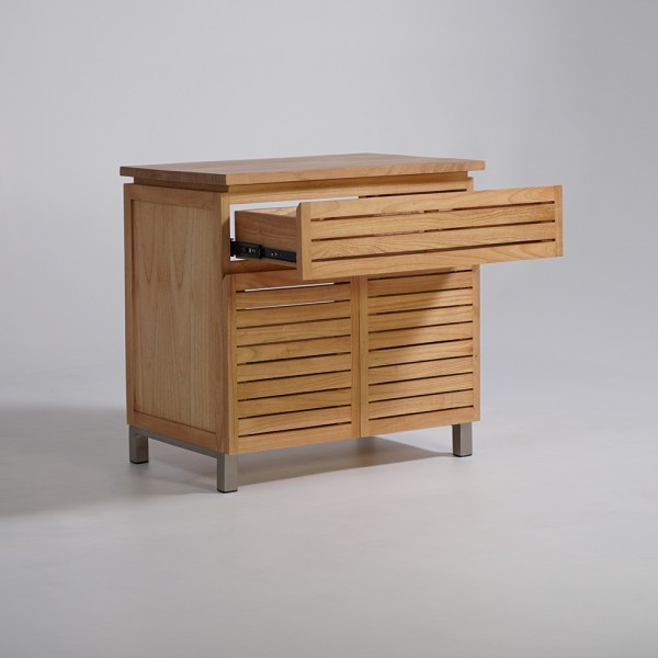 Waschtischunterschrank aus Massivholz 80 cm - Reva