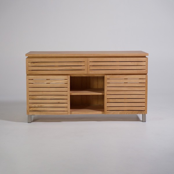 Waschtischunterschrank aus Massivholz 140 cm - Reva