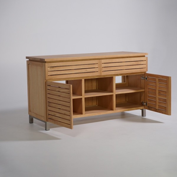 Waschtischunterschrank aus Massivholz 140 cm - Reva