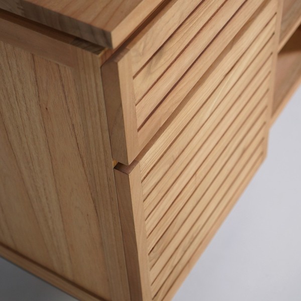 Waschtischunterschrank aus Massivholz 140 cm - Reva