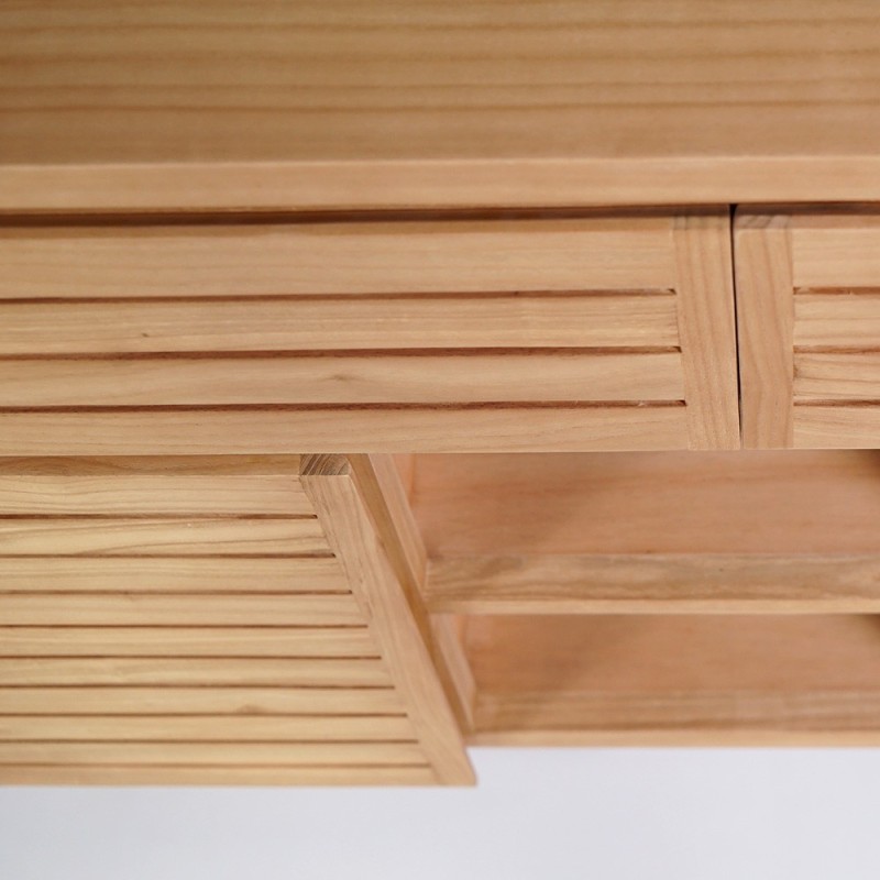 Waschtischunterschrank aus Massivholz 140 cm - Reva