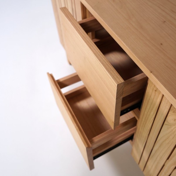 Badezimmermöbel mit Waschbeckenunterschrank aus Massivholz 140 cm - Satya