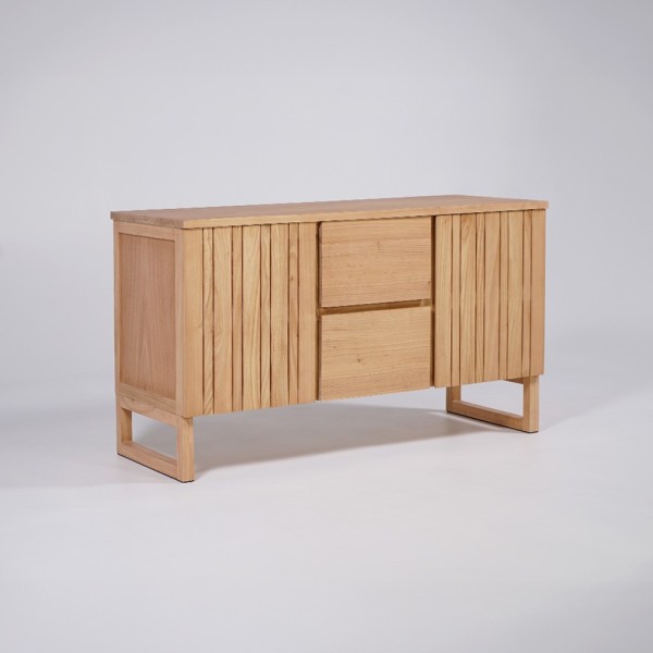 Badezimmermöbel mit Waschbeckenunterschrank aus Massivholz 140 cm - Satya