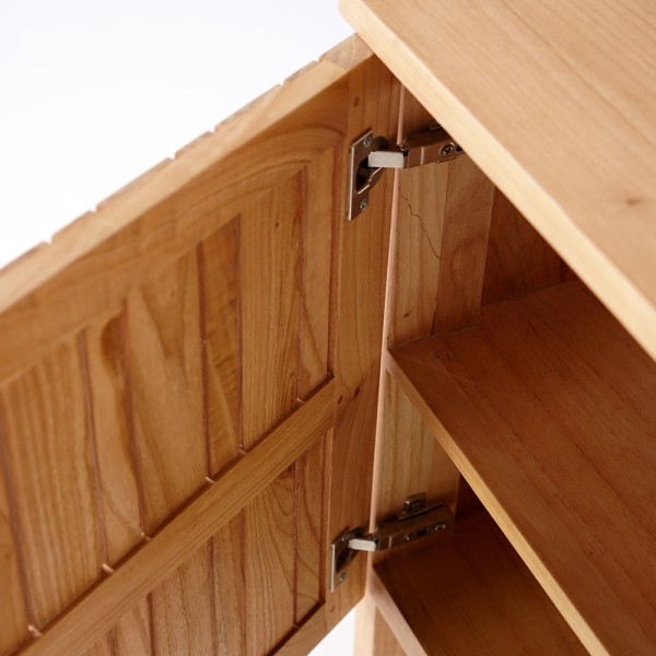 Badezimmermöbel mit Waschbeckenunterschrank aus Massivholz 140 cm - Satya