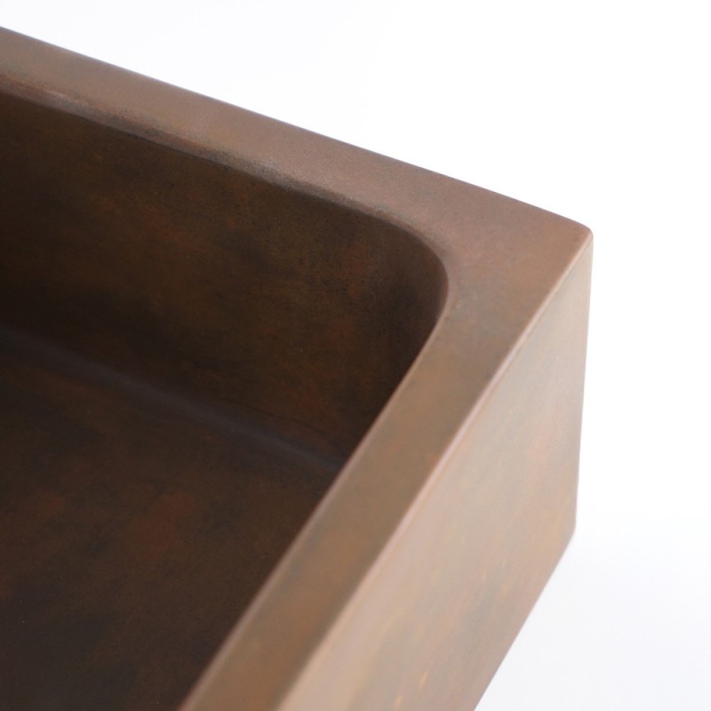 Betonwaschbecken rechteckig - Braun vintage - Slate Wave