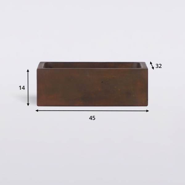 Betonwaschbecken rechteckig - Braun vintage - Slate Wave