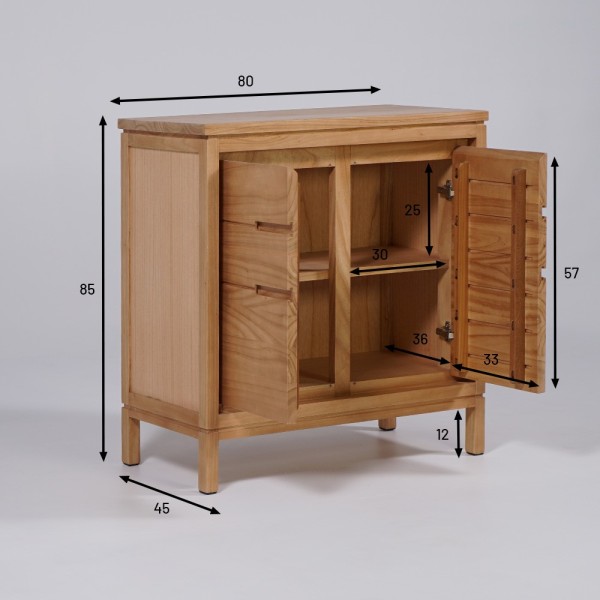 Anrichte aus Massivholz 80 cm - Ashwini