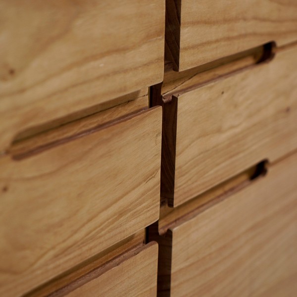 Waschtischunterschrank aus Massivholz 80 cm - Ashwini