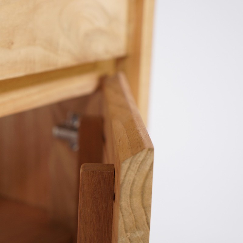 Waschtischunterschrank aus Massivholz 80 cm - Ashwini
