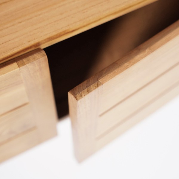 Waschbeckenunterschrank aus massivem Teakholz 80 cm - Nandini