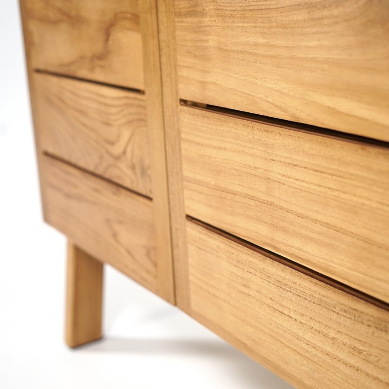 Waschbeckenunterschrank aus massivem Teakholz 80 cm - Nandini