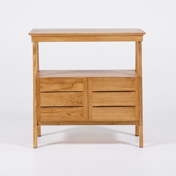 Waschbeckenunterschrank aus massivem Teakholz 80 cm - Nandini