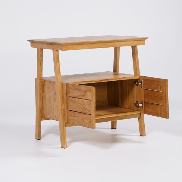 Waschbeckenunterschrank aus massivem Teakholz 80 cm - Nandini