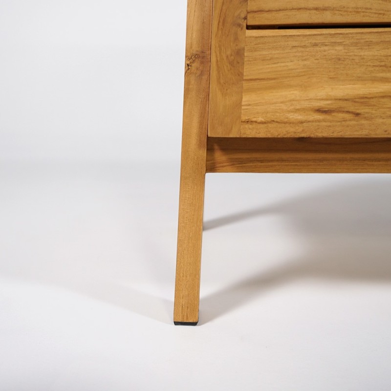 Badezimmerschrank aus massivem Teakholz 120 cm - Nandini