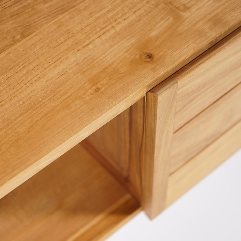 Badezimmerschrank aus massivem Teakholz 120 cm - Nandini