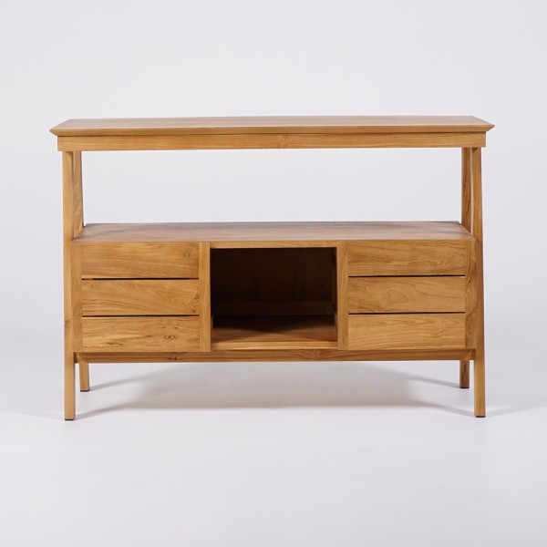 Badezimmerschrank aus massivem Teakholz 120 cm - Nandini