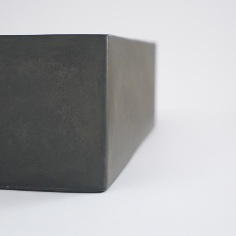 Betonwaschbecken rechteckig - Kupfergrün - Slate Wave