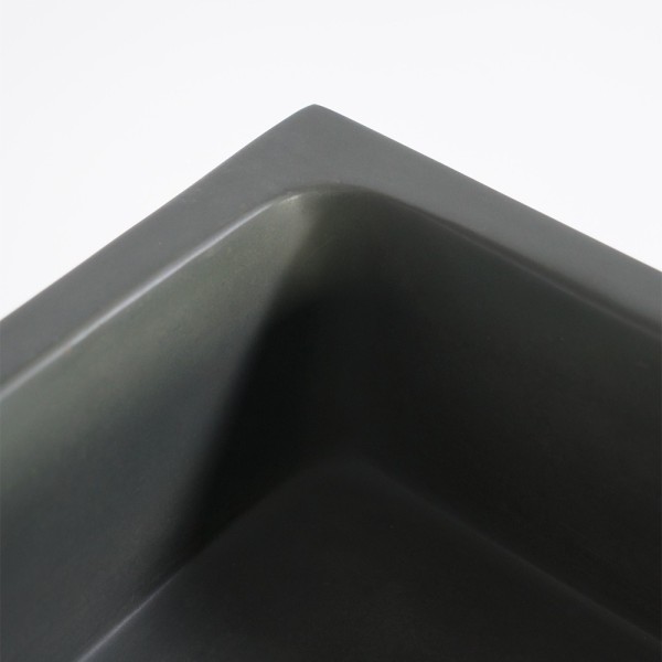 Betonwaschbecken rechteckig - Kupfergrün - Slate Wave