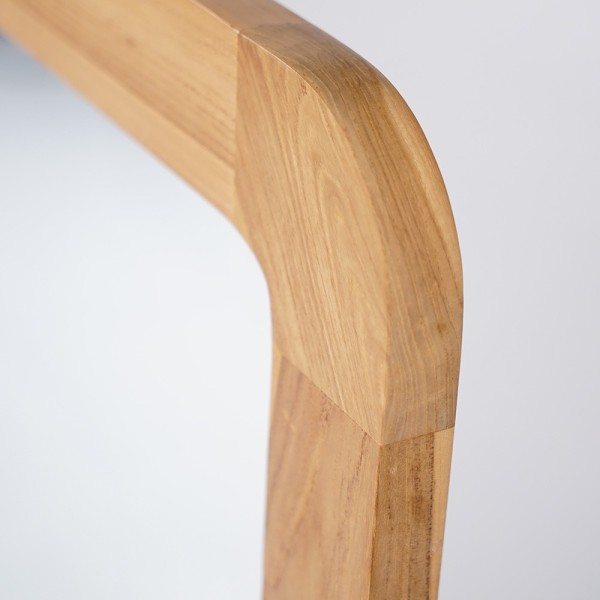 Rechteckiger Badezimmerspiegel 140 cm x 70 cm mit abgerundeten Kanten