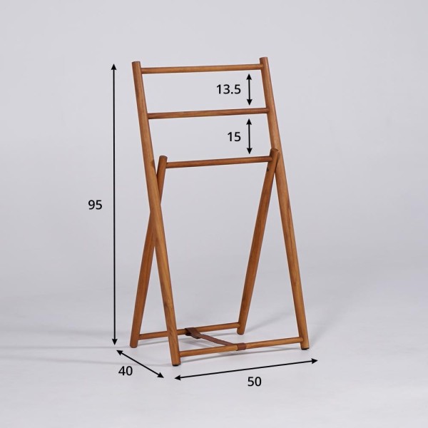 Handtuchhalter aus massivem Teakholz - Cannella