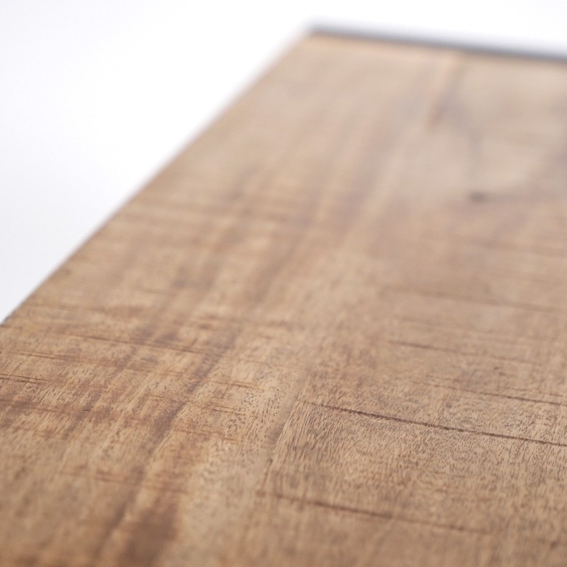 Industrial Sideboard aus Massivholz mit 4 schwarzen Metalltüren 180 cm - Kansas