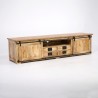 220 cm massief houten TV-meubel met schuifdeur - Parijs