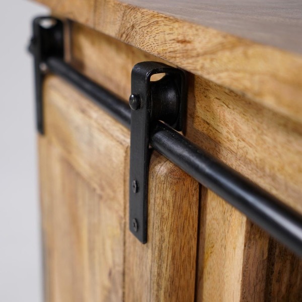 Buffet Weinkeller Massivholz und Metall - Paris