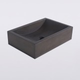 Betonwaschbecken rechteckig - Tief anthrazit - Pure Cast