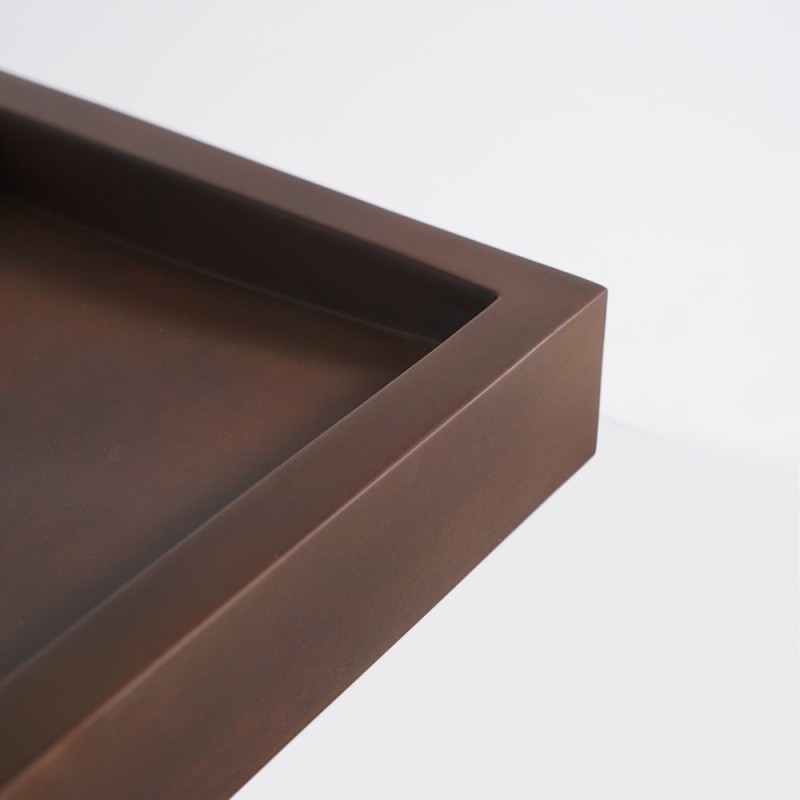 Betonwaschbecken rechteckig braun Vintage - Solidis