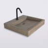 Betonwaschbecken rechteckig naturfarben - Solidis