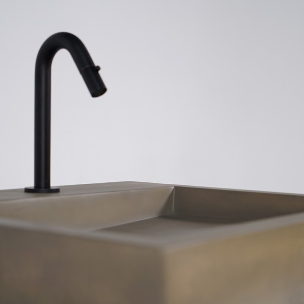 Betonwaschbecken rechteckig naturfarben - Solidis