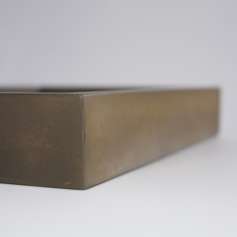 Betonwaschbecken rechteckig naturfarben - Solidis