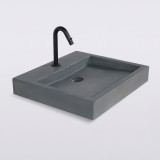 Betonwaschbecken rechteckig kupfergrün - Solidis