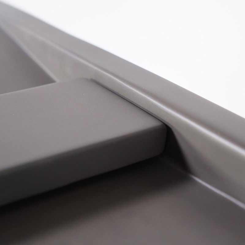 Doppelwaschbecken aus Beton in tiefem Anthrazit - Cementis