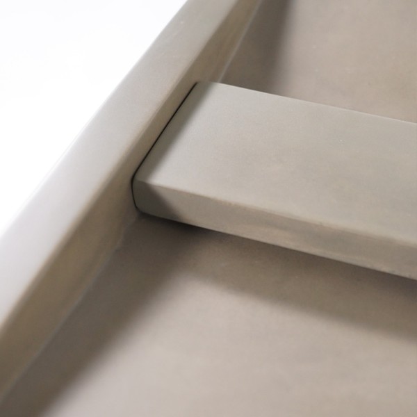 Doppelwaschbecken aus Beton naturfarben - Cementis